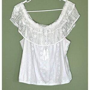No Boundaries Babydoll Top XXXL (21) Lace Lined Y2K Cottagecore Vanilla Girl